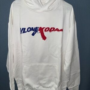 VLONE x KODAK BLACK White AK47 Hoodie